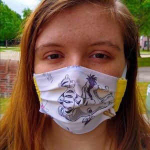 Face mask, Winnie the Pooh, 2 layers, 100% cotton